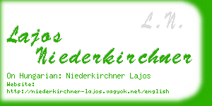 lajos niederkirchner business card